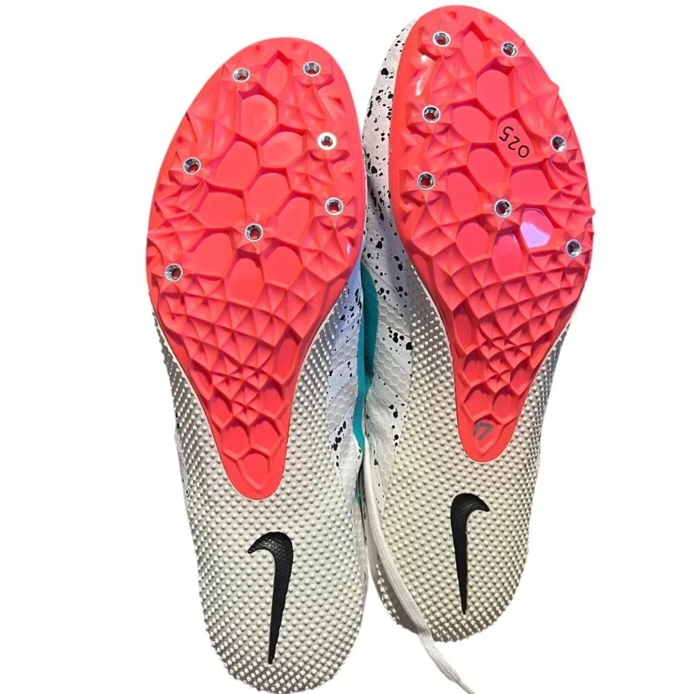Nike Zoom Rival S 9 Paint‎ Splatter White Crimson Jade Men's Size 12 Track